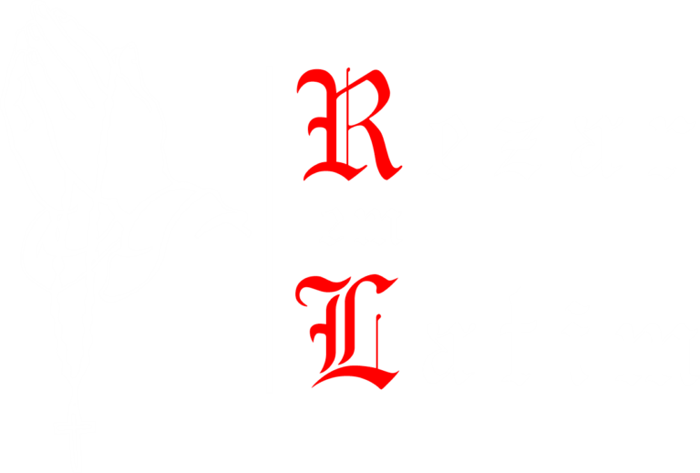 Logo do Rezar em Latim branca com fundo transparente